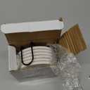 6Pcs Drink Coasters with Holder, Marble Style Ceramic Drink Coaster, Absorbent Coasters Set Suitable for Kinds of Cups, Modern Style Coaster for Coffee Table, 4 Inches