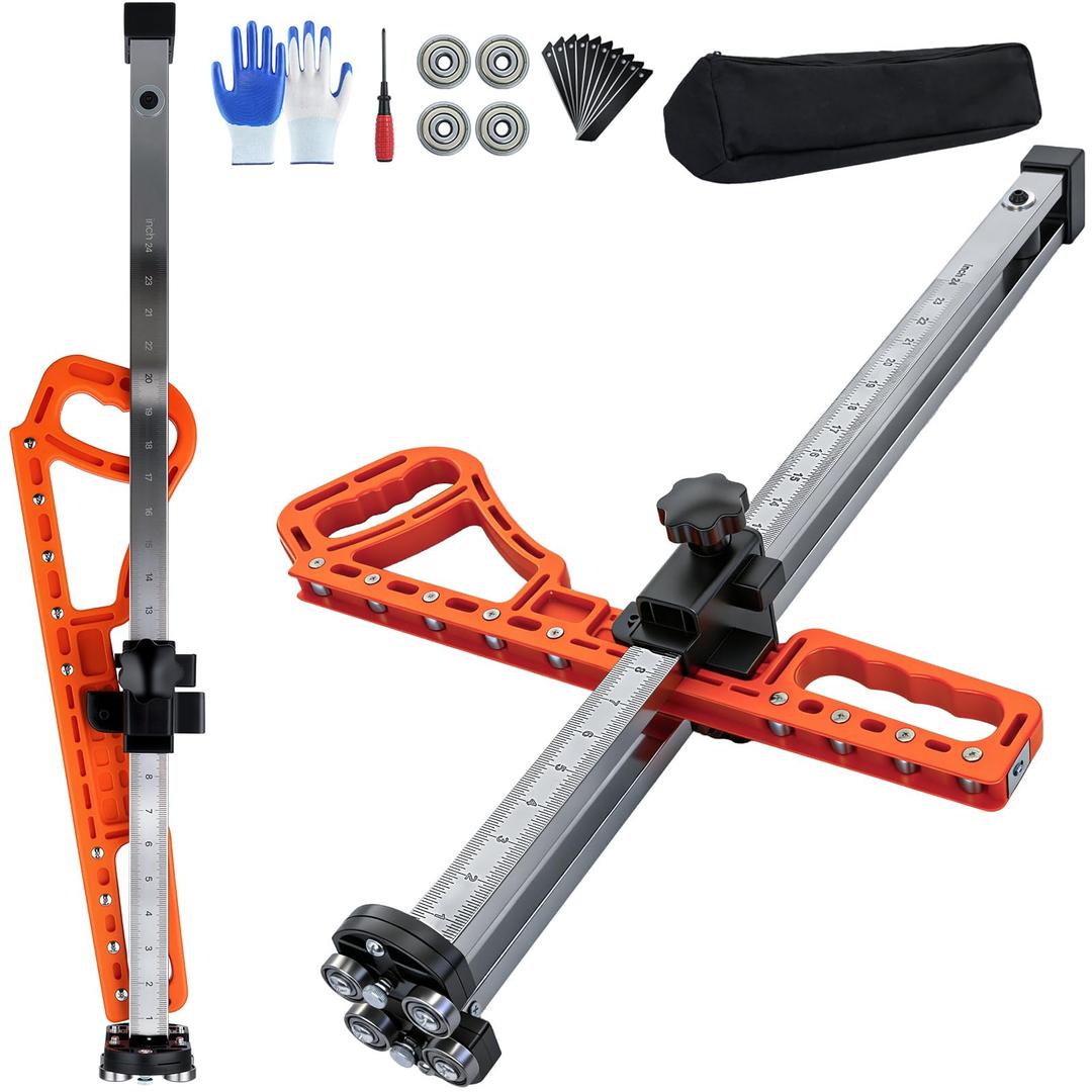 5/8" Drywall Cutter Foldable with Dual Bearing System & 10 Blades