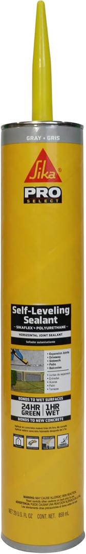 SIKA Sikaflex Self Leveling Sealant, Gray, Polyurethane, 29 fl oz, Waterproof, Self-Leveling for Sealing Horizontal Expansion Joints in Concrete