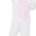 Easter Bunny Costume Rabbit Animal Dog Onesie for Adult Women Men Husky Puppy Plush One Piece Pajamas Cosplay (White, L)