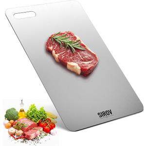 Katuchef Titanium Cutting Board for Kitchen, 100% Pure Titanium Cutting Board Food Grade,Non Toxic chopping board, Dishwasher safe, Easy to Clean Large Size, 15x9.6