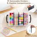 Citylife 2PC Storage Bins with Lids, Storage Box with Dividers