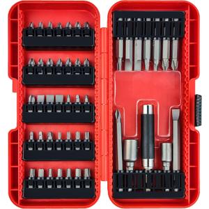 YIYITOOLS Screwdriver Bit Set 48 Piece, Impact Driver Bit Set for Drills and Drivers, Assorted Steel Drill Bits in Storage Case for Wood Metal Cement Drilling and Screwdriving,YY2020052 (One Size)