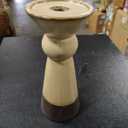 Ceramic BRN/BLK Pillar Holder SM