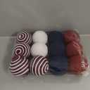 12 Pcs 4th of July Patriotic Decorative Balls, 3.15" Red White Blue Jute Rope Balls for Bowls Vases Orbs Tray Filler Table Centerpieces, Memorial Day 250th Anniversary Independence Day Home Decor