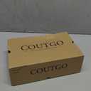 Coutgo Womens Low Kitten Heels T Strap Closed Pointed Toe Ankle Buckle Pumps Wedding Party Dress Shoes (9.5, Nude)