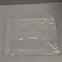 Denkee Large Paper Storage Box, 4 Pack Plastic Scrapbook Paper Storage Organizer with Handle for A4, 8.5 x 11 US Letter, Portable File Document Case, Board Game Storage (White)