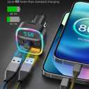 Nulaxy Bluetooth FM Transmitter, Bluetooth Car Adapter with Dual USB Charger Wireless Radio Car Kit MP3 Player Support TF Card & USB Disk, Hands-Free Calling, 7 Colors Led Backlit Light, Black