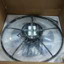 VOLISUN Low Profile Ceiling Fan with Light and Remote, 23.6in Flush Mount, Dimmable LED Fan Light, Bladeless for Bedroom (Black)