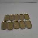 10PCS Stainless Steel Serving Tray Set Gold Platters for Serving Food Extra Small Metal Trays Decorative 7" Long Plate Oval Storage Trays Thickened Serving Dishes for Party Buffet Sushi Snack