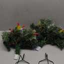 Glintoper Pre-lit Christmas Urn Filler, Lighted Artificial Mini Xmas Pine Trees with Tripod Stake, Light Up 8 Modes & Timer, Battery Powered Outdoor Planter Filler Festival Holiday Home Decor, 2 Pack