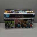 Enbrighten Vintage Outdoor String Lights, 48ft, 24 RGB Acrylic Bulbs, Weatherproof, RF Remote Control, Perfect for Holidays, Gameday, Parties, and More, 37790, Dirty