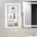 Royxen Bathroom Medicine Cabinet 14 x 24 Inch/ 14 x 18 Inch, Recessed Medicine Cabinet, Large Medicine Cabinet, 3-Tier/ 2-Tier (14"" W x24 H, 3-Tier)