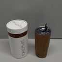 Sipworks Coffee Tumbler  20 oz Insulated Travel Coffee Mug, Spill Resistant Stainless Steel Large Coffee Cup with Lid for Hot & Iced Drinks - Mahogany