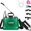 Battery Powered Sprayer 2 Gallon, Garden Sprayer with Upgraded Electric Rechargeable Handle, 5 Mist Nozzles, Transparent Tank with Scale Mark, Suitable for Lawn, Garden