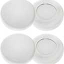 Uxcell 4 Pack Stool Covers Round, 16-18 Inch Bar Stool Covers Washable Dustproof Slipcover Seat Cushion with Elastic for Bar Kitchen Living Room Decor, White