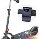 Gyroor H40 Kids Electric Scooter180W Motor, 10 MPH LED Display, Colorful Lights, Adjustable Height, for Kids Ages 8-12, Ideal Gift (Orange)