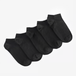 All Black 5-Pack Low Socks M