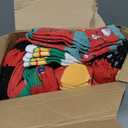 100 Pairs Christmas Socks Bulk Crew Socks for Women Halloween Holiday Gift (Small)