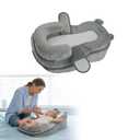 Rootling Baby Feeding Pillow, Anti Overflow Feeding Pillow for Reducing Spit-Up, Safety Nursing Pillow, Baby Lounger Reflux Wedge Breastfeeding, Removable top and Bottom