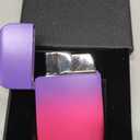 Torch Windproof Pink Flame Lighter Cute Glittery Refillable Butane Pocket Pink Lighter for Women Daily Use, Birthdays, Anniversary,Camping,Candle (Butane Not Included) (Purple&Pink) (Black&Pink)