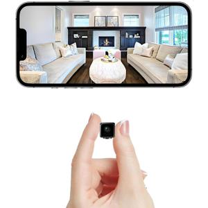 4K Mini Indoor Camera Security Wireless Camera Small Home WiFi Cameras HD Micro Nanny Cam with AI Motion Detection Wide Angle Cloud & SD Storage Auto Night Vision Compact with Tiny Cameras for Indoor