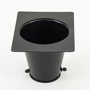 Rain Chain Gutter Adapter, Blue Powder Coated Gutter Adapter Rust Resistant Rain Chains for Outside (Black Adapter)