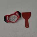 Apple Corer Slicer Fruit Cutter Divider 8 Stainless Steel Blades Non-Slip Handle Kitchen Tool Red (Slicer)