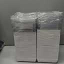 Hiceeden Set of 100 Sandwich Boxes with Clear Lids, White Paper Charcuterie Boxes, 5" Square Dessert Cake Boxes Food Grade for Swiss Roll, Hamburger, Pasta, Salad, Cookie