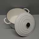 Enameled Cast Iron Dutch Oven Pot with Lid, for Sourdough Bread Baking, Round Dutch Ovens, 6 Quart, White