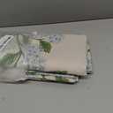 MUGINYU Linen Shower Curtain 72x72 - Blue Green Hydrangea Vintage Floral Pattern, Farmhouse Boho Bathroom Decor for Summer Seasonal Style