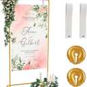 GOJAWAY Honey Yellow Wedding Welcome Sign Holder, 68 Welcome to Our Wedding Sign Adjustable Display Stand with two Water Bags and Hanging Strap, Easel Stand Personalized for Baby Bridal Shower