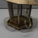 Wild Birds Feeder, Finch Bird Feeder for Outdoors, Metal Hexagonal Gazebo Birdfeeder for Garden Patio Outside Hanging