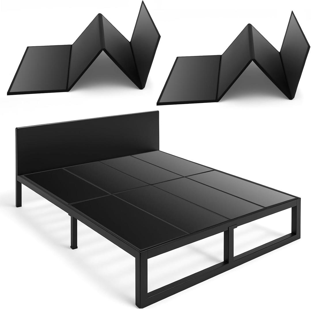 10mm Bunkie Board Bunkie Queen Size 60 x 80'' Heavy Duty Board Moisture Resistant Sleeper Sofa Support Under Mattress for Metal Frame Low Profile Bed Support, Platform Bed and Couch(Black)