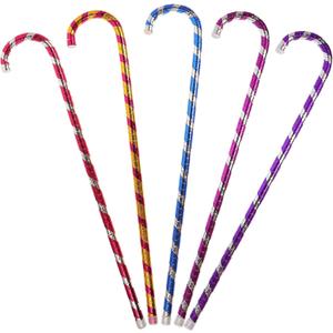 BESTOYARD 5 Pcs Kids Cane Prop 23.62 Inch Two Color Jazz Crutch Dance Props for Stage Performance Party Carnival Photography