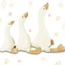 3 Pack 15.7 Inch 19.7 Inch 23.6 Inch Soft Swan Stuffed Animal Toy Smooth Plush Goose Toy Long Goose Neck Swan Hugging Pillow Goose for Party Gifts, 3 Sizes
