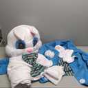 Easter Party Blue Suit Rabbit Costume Bunny Costume Mascot Costume Adult Size Fancy Dress Blue Suit