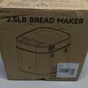 2.5LB Bread Maker with Built-in Electronic Scale, 25-in-1 Bread Machine, Beginner-Friendly with Adjustable Baking & Fermentation, Non-Stick Easy-Clean Pan, Quiet, 15H Delay, Recipes, White