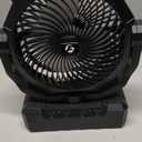 Battery Operated Fan [200H Max], 2 in 1 D-Cell Battery & USB Powered Fans, Portable Camping Fan with 4 Speeds, Light, Timer, Remote for Outdoor Tent, Travel, Picnic, Office, Bedroom - Black