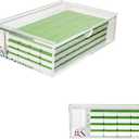 Acrylic Mahjong Case Storage for American Mahjong Set - Fits 160 Tiles (1.2" x 0.9" x 0.5" ONLY) - Clear Display Box with Dice Tray & Lid - Dustproof Organizer for Gaming Accessories
