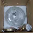 Gradient Color Glass Pendant Light, Modern Glass Hanging Light Chandelier Light (Gold, 20cm)