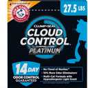 ARM & Hammer Cloud Control Platinum Cat Litter, Multi-Cat Clumping Litter, Hypoallergenic and Dust-Free, 14-Day Odor Control, 27.5 lbs