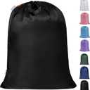 Polecasa Extra Heavy Duty Large Laundry Bag with Sturdy Handles and Drawstring Closure, 28 x 36 inches Durable Storage Bags for Basket, Hamper, College, Dorm, Travel, Black