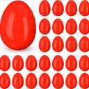 Silipull 36 Pack 3.1 Inch Jumbo Empty Plastic Eggs, Fillable Eggs for Egg Hunts, Candy Basket Stuffers, Party Favors, DIY Crafts(Red)