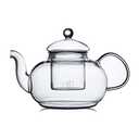 CnGlass 33.8oz Glass Teapot with Removable Infuser, Stovetop Safe Tea Kettle, Blooming & Loose Leaf Tea Pot
