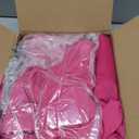 3 Pack Outdoor Patio Furniture Cushion Replacement Covers, Waterproof Loveseat Cushion Covers - 36182,18182, for 4-Seater Wicker Rattan Patio Conversation Set Loveseat Couch Furniture, Cover Only (Pink)