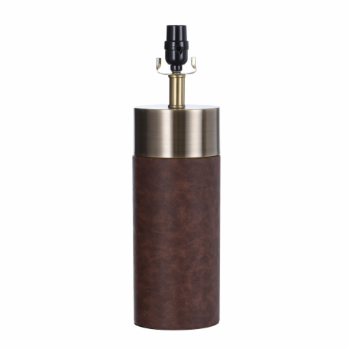 Stylecraft Natural Leather and Gold Table Lamp