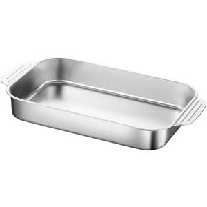 Stainless Steel Roaster Pan for Baking Deep Rectangular Oven Tray with Nonstick Surface for Turkey Chicken and Lasagna Easy to Clean and Design
