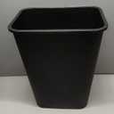 Amazon Basics Can, Rectangular Commercial Office Wastebasket, 10 Gallon (Pack Of 1), 15.5"L x 11.5"W x 19.75"H, Black