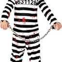 Morph Prisoner Costume Kids, Zombie Costume For Kids, Zombie Costumes For Boys, Jail Outfit, Halloween Costumes For Boys (12-14 Years)